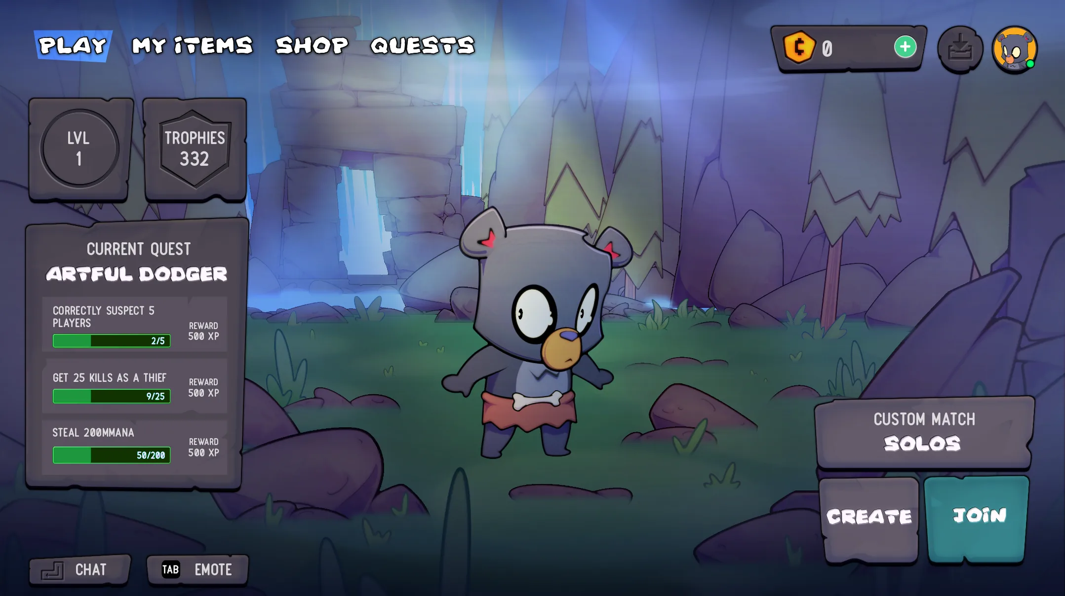 Sixth Sense: a black bear in the forest home screen